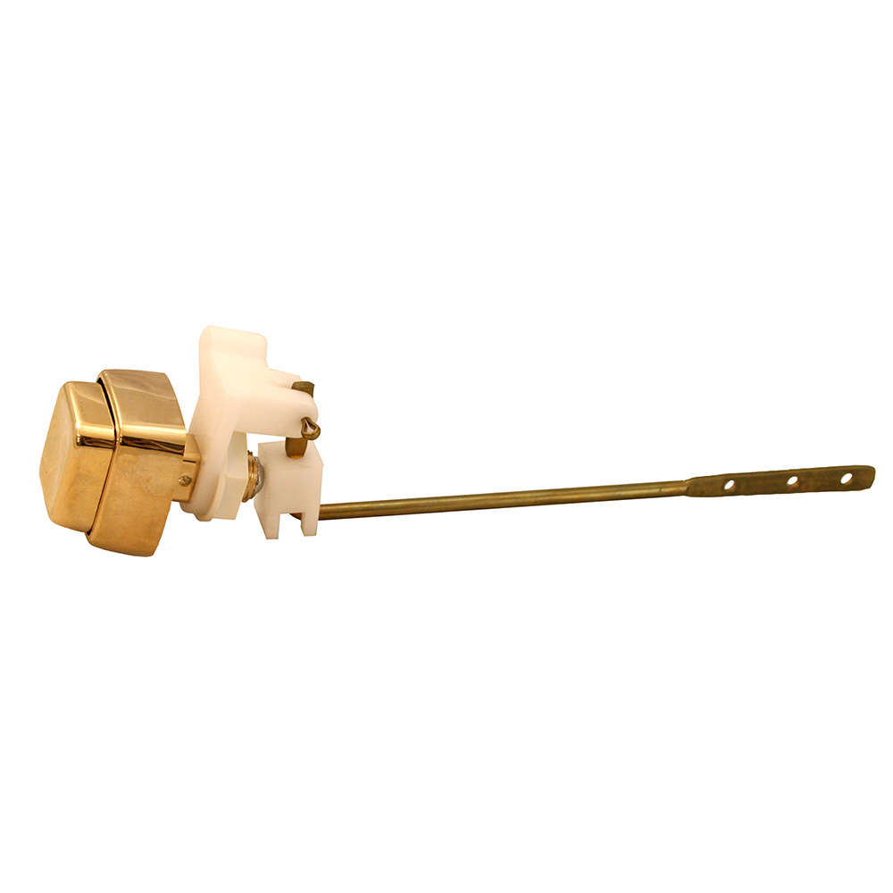Polished Brass Decorative Tank Trip Lever ABS Side Mount Push Button Arm with Pl