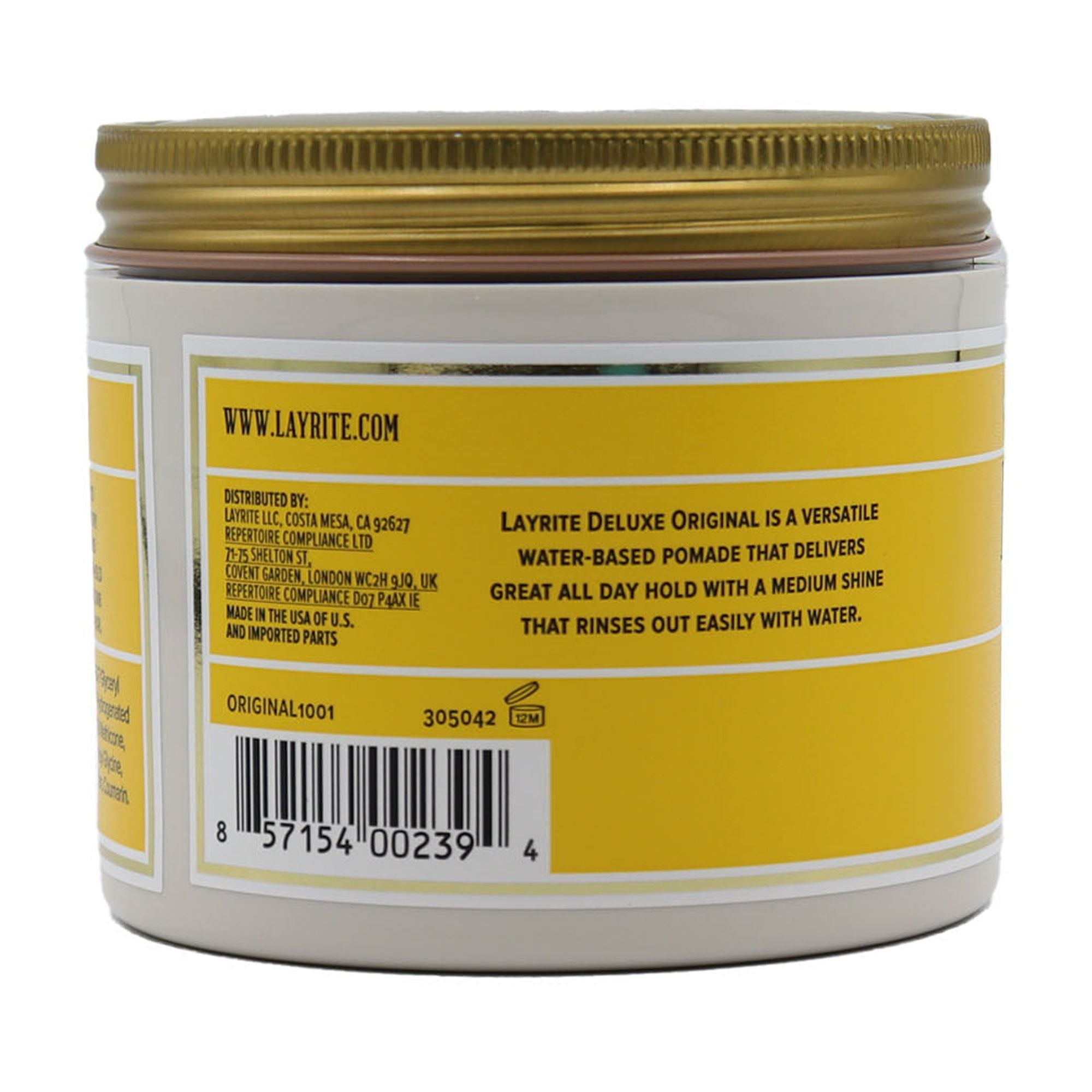 Layrite Original Hair Pomade, Medium Hold, Medium Shine, Water