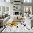 thumbnail image 3 of Sweet as Can Bee Area Rugs 5x7 ft Honeycomb Vintage White Wood Grain Washable Rug Non Slip Indoor Carpet Absorbent Floor Mat for Living Room Bedroom Dining Room, 3 of 9