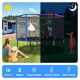 thumbnail image 2 of YORIN 10FT 8FT 12FT 14FT Trampoline with Enclusore Net, Sprinkler & LED Lights, 1000LBS Capacity Outdoor Trampoline for 3-4 Kids, Safety Enclosure Net, Ladder, Heavy-Duty Backyard Round Trampoline, 2 of 8