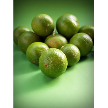 Lime Fruit Slices - Canvas Print Slice Lemon Green Round Lime Segments Fruit Stretched Canvas 10 x 14