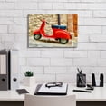 thumbnail image 3 of Epic Graffiti 'Vespa Rossa' by IMB, Canvas Wall Art, 18"x12", 3 of 8