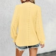 thumbnail image 6 of Womens Tops Long Sleeved V-Neck Sweater Solid Color Womens Golf Shirt,Yellow,2XL, 6 of 6