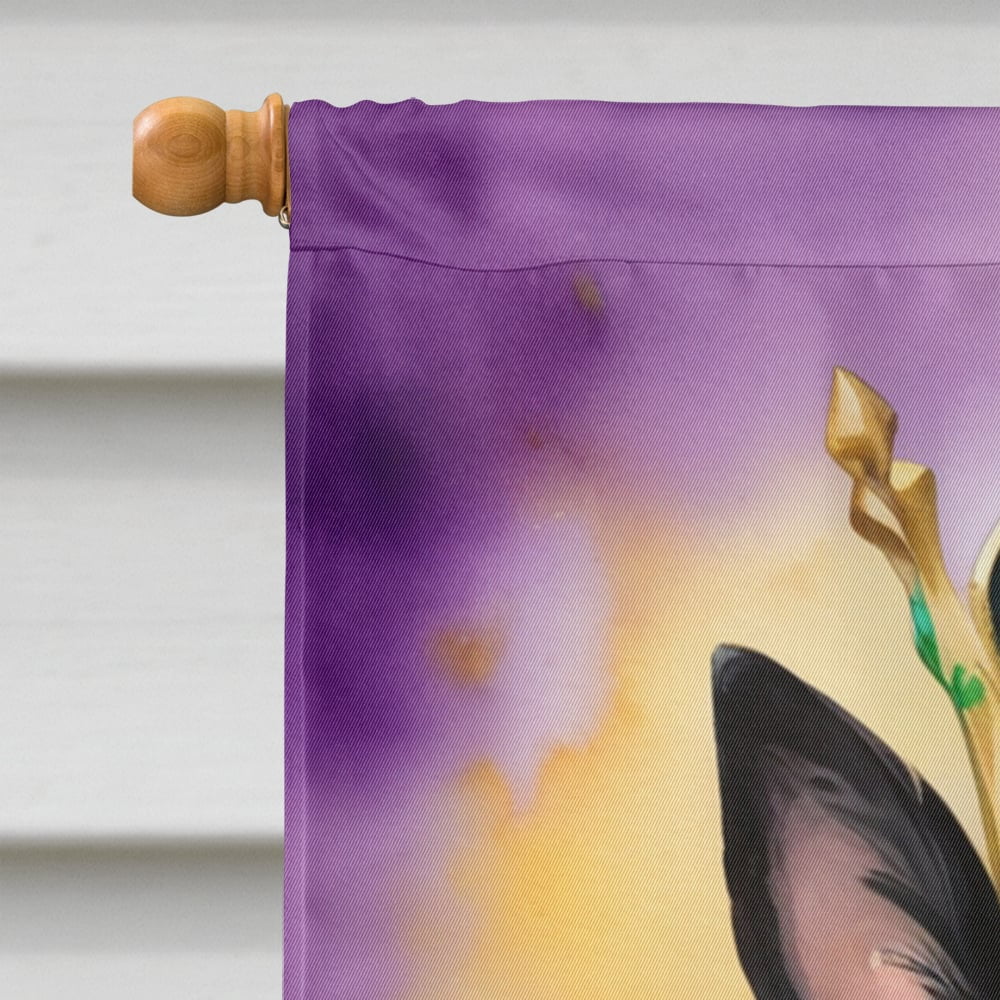Belgian Sheepdog King of Mardi Gras House Flag 28 in x 40 in