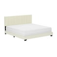 thumbnail image 3 of Reece Channel Stitched Upholstered King Bed, Ivory, by Hillsdale Living Essentials, 3 of 19