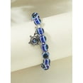 thumbnail image 2 of EOEMY Turtle & Eye Decor Blue Beaded Bracelet For Women Men Stretchy Stackable-Default, 2 of 3