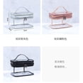 thumbnail image 4 of Yoofe Large Clear Makeup Bag Zipper Transparent Portable Travel Toiletry Beauty and Personal Care Crazy Train 2x Leather Toiletry Bag Women Makeup organizer Tray with Dividers Clear Makeup Holder, 4 of 8