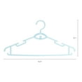 thumbnail image 2 of REGALWOVEN 10 Pack Plastic Non-Slip Hangers, Durable 360-degree Space Saving Clothes Hangers for Clothing, Closet, Coats, Pants, or Shirts Green, 2 of 6