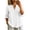 White, variant on Horkkom Long Sleeve Shirts for Women Soft V Neck Roll up Sleeve Linen Shirts Button Down Casual Tops with Pockets L