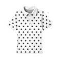 thumbnail image 5 of CCRFTGI Polo Shirts for Girls Summer Classic Fit Print Uniform Top Golf Tennis Collared Polo Shirts Fashion Short Sleeve Tops Black 110, 5 of 5