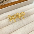 thumbnail image 6 of Celvieroot Earrings for Women Trendy Dainty Gold Bow Stud Earrings Small Ribbon Bowknot Earrings Bow Jewelry Christmas Gifts 2025 Fashion, 6 of 7