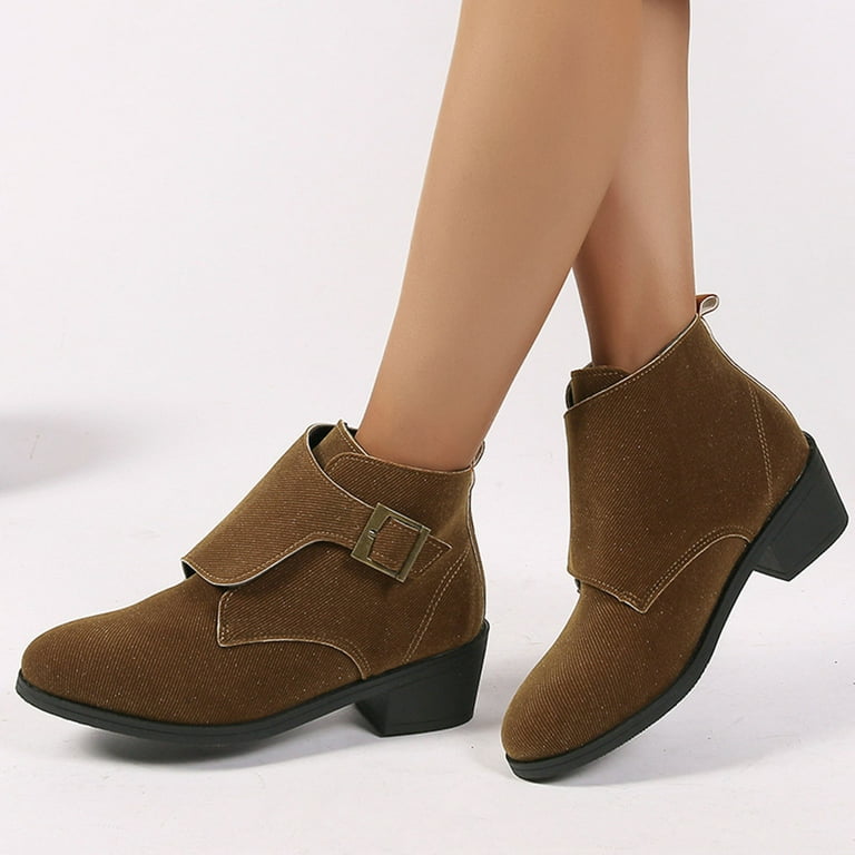 Canvas ankle boots ladies sale