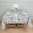 thumbnail image 3 of Doodle Sports Icons Pattern Square Tablecloth,Waterproof Square Table Cover,Wipeable Spillproof Washable Table Cover for Home Kitchen Party Decor 52"x52"(132x132cm), 3 of 6