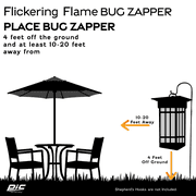 PIC Decorative Flameless Effect Bug Zapper Lantern