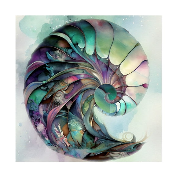 Canvas Wall Art - Sasha 'In The Wild Wild Sea I' Wall Art for Living Room, Bedroom, or Office Décor by Trademark Fine Art - 14 x 14 Inches