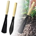 thumbnail image 2 of 2 Pcs Hand Trowel, Stainless Steel Heavy Duty Garden Tools,Garden Kit with Ergonomic Wooden Handle, Durable Garden Tools for Gardening Weeding Transplanting & Digging, Black, 2 of 7
