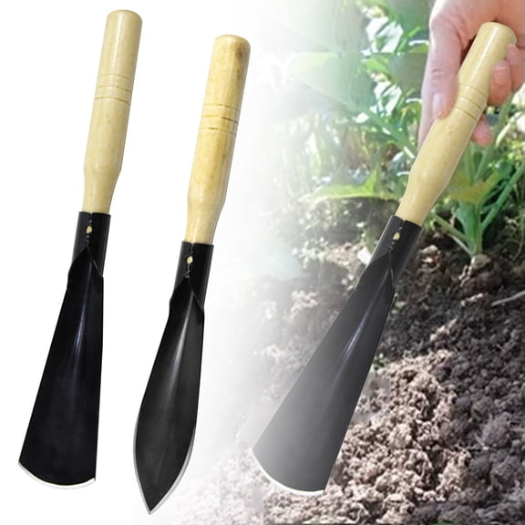 CHENjy Garden Hand Stainless Steel Trim Tool Set for Digging Weeding and Transplanting with Ergonomic Comfort Grip and Measurement Markings 2 pc