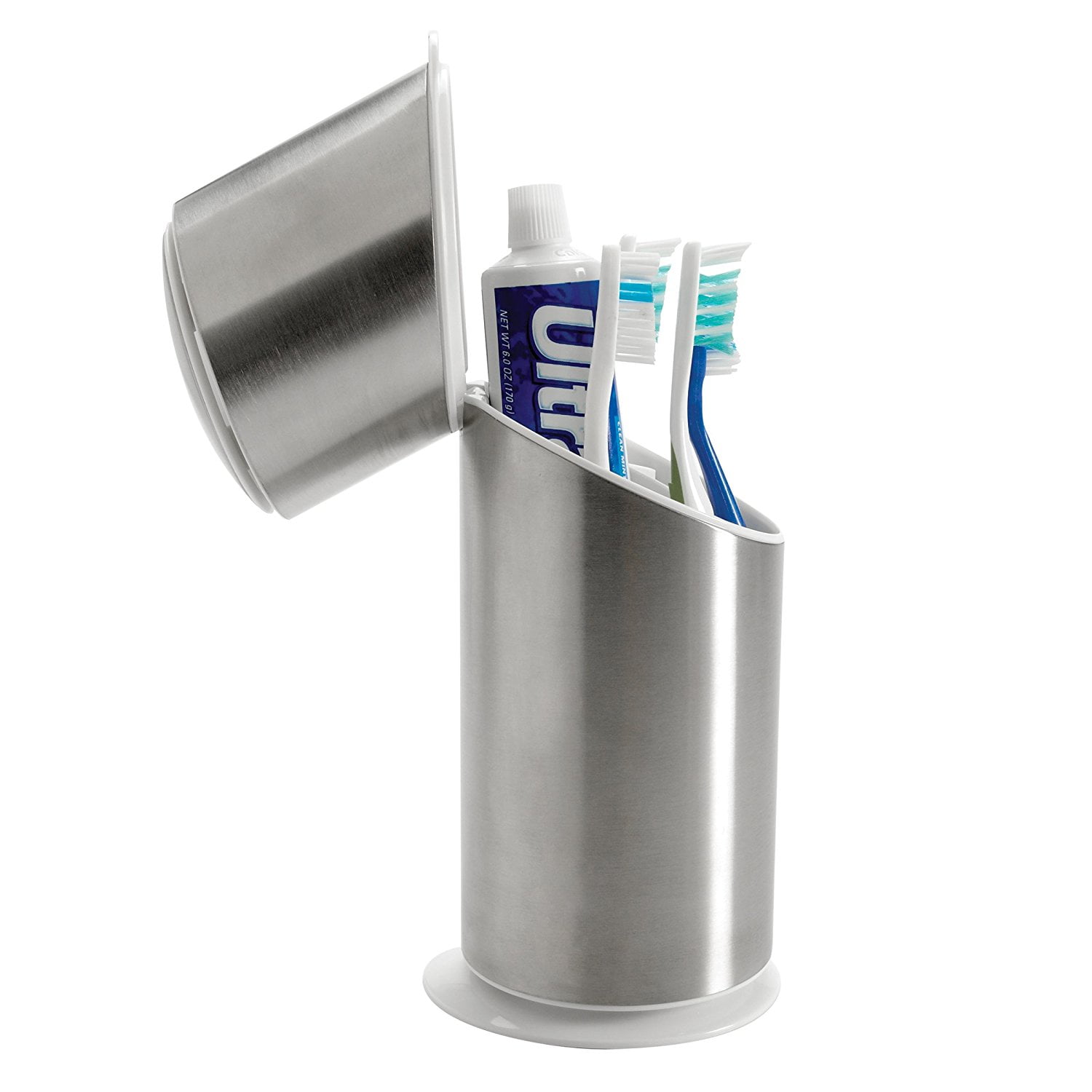 oxo good grips stainless steel toothbrush organizer