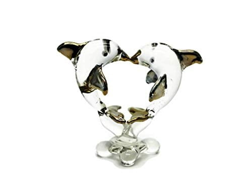 3 D Crystal Toy Gloden Lovely 1 Dolphin Hand Bowl Glass Dollhouse Miniatures Decoration CoolPrice Glass