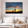 thumbnail image 2 of Elephant Stock Golfing At Sunset Wall Art - Horizontal Canvas Wall Art - Living Room Wall Decor - Sports Canvas - Black And Orange Decor - 48" x 32", 2 of 4