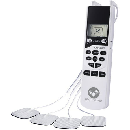 PharMeDoc Electronic Pulse Massager - TENS Unit Pulse Stimulator for Relieving Muscle Tension and Boosting Workout Recovery