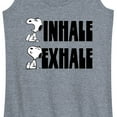 thumbnail image 3 of Peanuts - Snoopy Inhale Exhale - Women's Racerback Tank Top, 3 of 6
