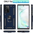 thumbnail image 2 of Note 20 Ultra Case Samsung Note 20 Ultra Phone Case Galaxy Note 20 Ultra Case, [ Military Grade ] with Magnetic Car Mount Ring Holder Stand Case for Samsung Galaxy Note 20 Ultra 5G - Blue, 2 of 12