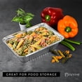 thumbnail image 2 of Singleware 8.4” x 5.9” Aluminum Pans with Lids Heavy Duty Aluminum Tray Foil Pans, 50-Pack, 2 of 7