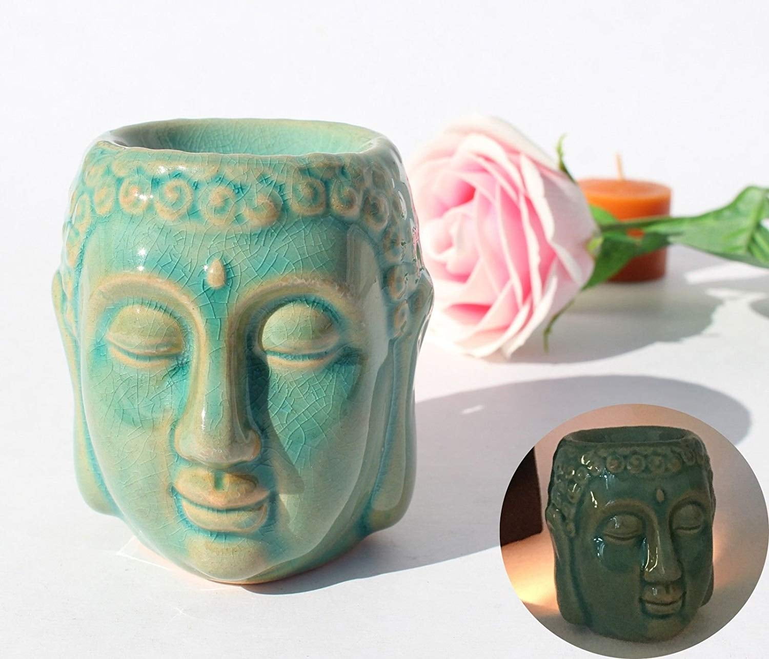 Nice Essential Oil Warmer Aroma Aromatherapy Air Freshener Buddha Shakyamuni Ceramic For Yoga SPA Meditation