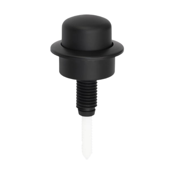 Botón de inodoro de un solo descarga Botón de inodoro Reparación del inodoro fácil de reemplazar el interruptor moderno de empuje para 49 Válvula de Negro