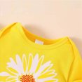 thumbnail image 5 of Paguaki Baby Girl Clothes Toddler Baby Girl Clothes 3 6 9 12 18 24 Months Winter Outfits Sunflower Print Long Sleeve Sweatshirt Tops Romper + Pants Set, 5 of 7