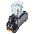 thumbnail image 2 of Coil Power Relay with Socket Base for DIN Rail DC12V DC24V AC24V AC110V AC220V, 2 of 6