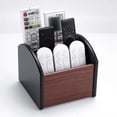 thumbnail image 2 of Remote Control Holder Remote Caddy Organizer Wood Desk Organizers with 4 Compartments, Table Remote Control Organizer, 2 of 4