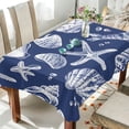 thumbnail image 4 of Ryvnso Sea Shells Seastars Rectangle Table Cloth Tablecover Dinning Tablecloth 60"x60", 4 of 8