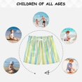 thumbnail image 6 of Blue Green Yellow Stripes Boys' Swim Trunks Beach Pool Shorts Quick Dry Soft Fabric Classic Fit, 6 of 8