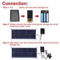 thumbnail image 2 of 50W 800l/h Solar Water Pump Low Noise Waterfall Fountain Pond Pump Kit Tool, 2 of 9