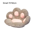 thumbnail image 5 of Cateissary Almohada en forma de pata Cojín de asiento Respaldo de felpa de peluche Cojín de silla de piso Colchón interior Dormitorio Oficina Decoración del hogar Gris S S/70*60 cm, 5 of 5