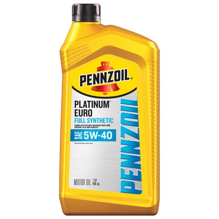 Pennzoil Platinum Euro Full Synthetic 5W-40 Motor Oil, 1 Quart