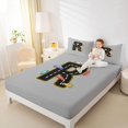 thumbnail image 4 of Manfei Boys Personalized Gifts Full Size Sheets,Pink Black Letter R Bed Sheets,Cartoon Toy Car Sheet Sets For Boys Kids,Lightweight Room Decoration,4pcs, 4 of 7