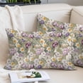 thumbnail image 2 of Dark Sage Green Botanical Throw Pillow Covers, Spring Floral Summer Botanical Retro Soft Breathable Pillow Cases with Invisible Zipper, Small Pillowcases for Couch Bed Sofa Chair 16x24 Inches, 2 of 9