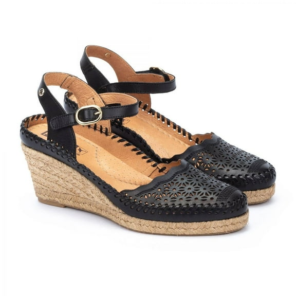 Pikolinos Women's Vila Jute Wedge Sandal Black - W9Y-1508-000