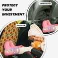thumbnail image 4 of Naloa Beautiful Bohemian Sunflower 2Pcs Anti-Kick Back Seat Cover Kick Mat, Car Seat Protector with 3 Storage Pockets, 4 of 8
