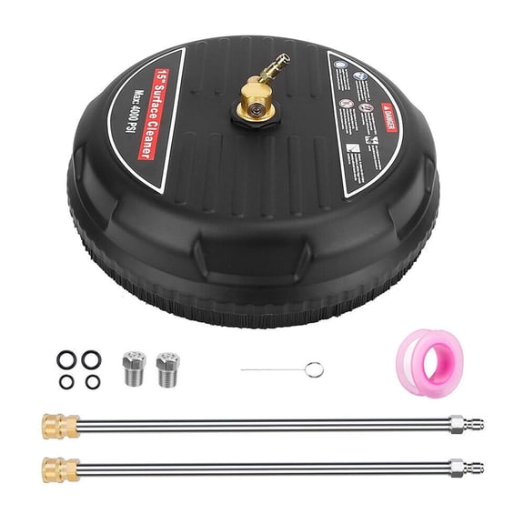 Ikaufen 4000 PSI 15" Pressure Washer Surface Cleaner 2 Extension Wand and 1/4" Connector