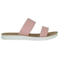 thumbnail image 2 of Soda Shoes Women Flip Flops Flat Beach Sandals Slides Double Straps OCCUPY-S Pink 10, 2 of 3