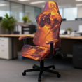 thumbnail image 5 of Whosucclay Tiger Fire Print Stretchable Gaming Chair Cover, Machine Washable, Anti-Scratch Slipcover with Armrest Protection, Cat Scratch Proof for Office and Computer Chairs, 5 of 8