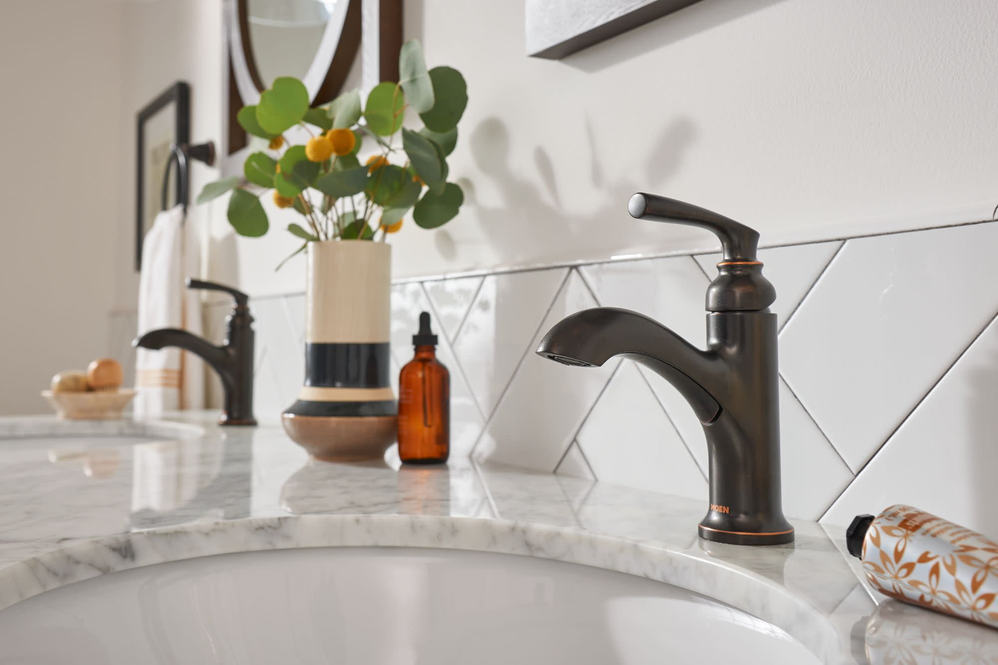 Moen 84535SRN Hilliard 1.2 GPM Single Hole Bathroom Faucet - Nickel