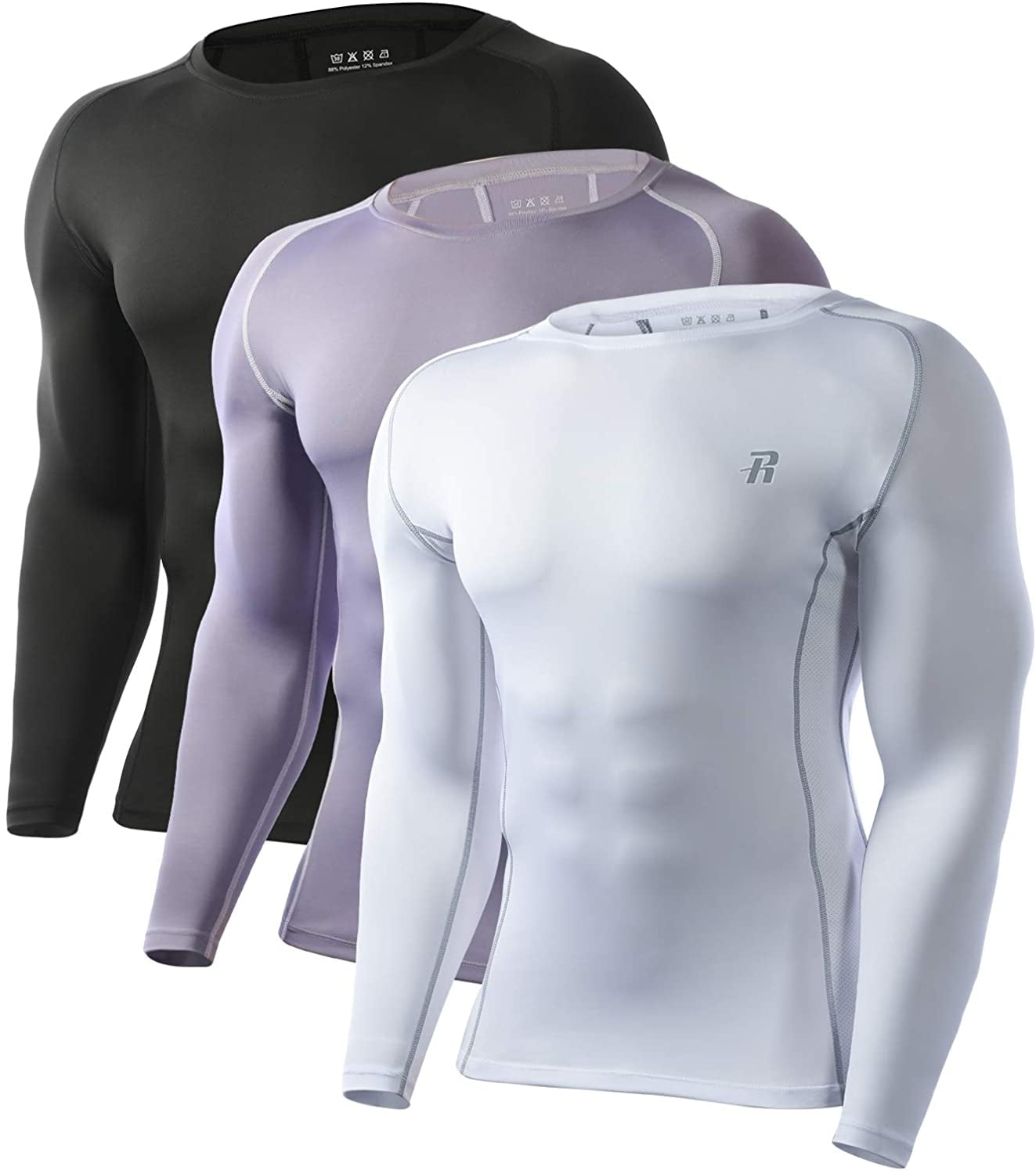 2~3 Pack Long Sleeve Compression Shirts 