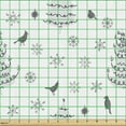 thumbnail image 2 of Ambesonne Christmas Fabric by the Yard Upholstery, Winter Trees Snowflakes, 5 Yards, Dark Grey and Pale Grey, 2 of 5