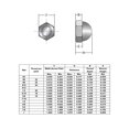 thumbnail image 3 of Tuercas en forma de bellota Instockbolts de acero inoxidable 18-8 (304) 3/8-16, 3 of 5