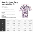 thumbnail image 5 of Pofeuu Violets Flowers Print Hawaiian Shirt for Men Sleeves Casual Button Down Summer Beach Dress Shirts T-Shirts,Small, 5 of 7